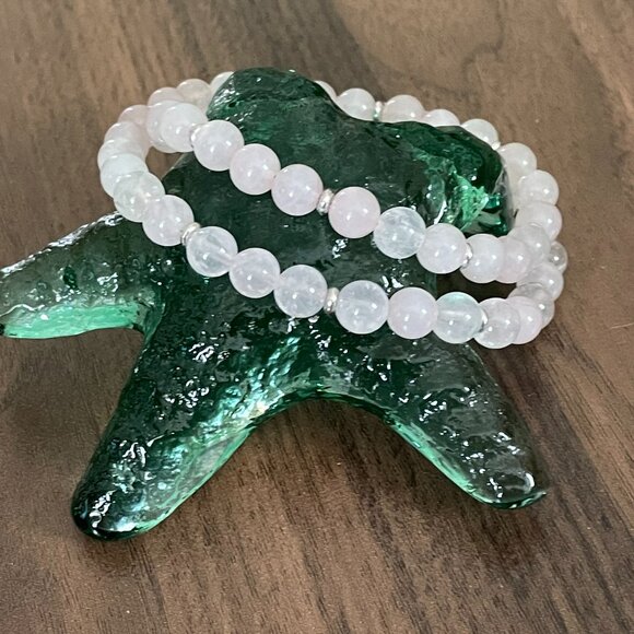 Rose Quartz Bead Necklace - Picture 2 of 7